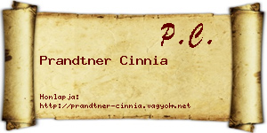 Prandtner Cinnia névjegykártya